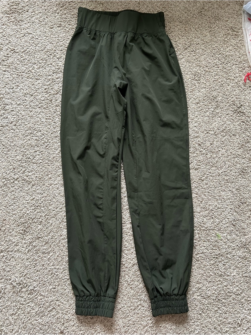 HALARA Dark Olive Drawstring High-Waist Joggers